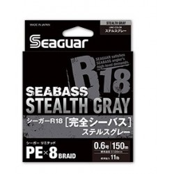 SEAGUAR R18 SEABASS STEALTH GRAY 150 MT adcsportshop.com