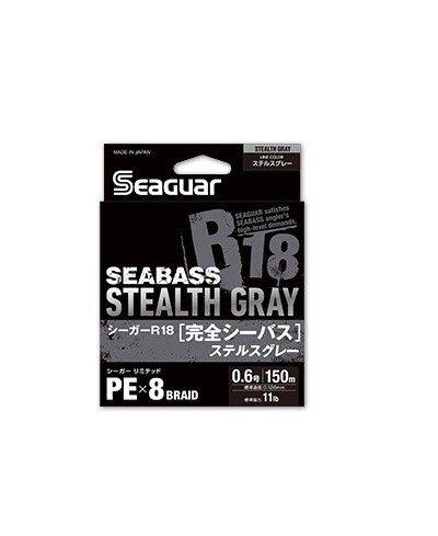 SEAGUAR R18 SEABASS STEALTH GRAY 150 MT adcsportshop.com