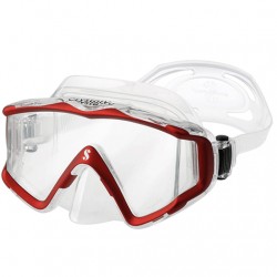 SCUBAPRO CRYSTAL VU SIL. CLEAR red