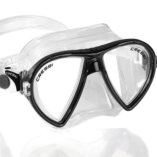 Máscara de buceo IST Pro Ear con lentes transparentes