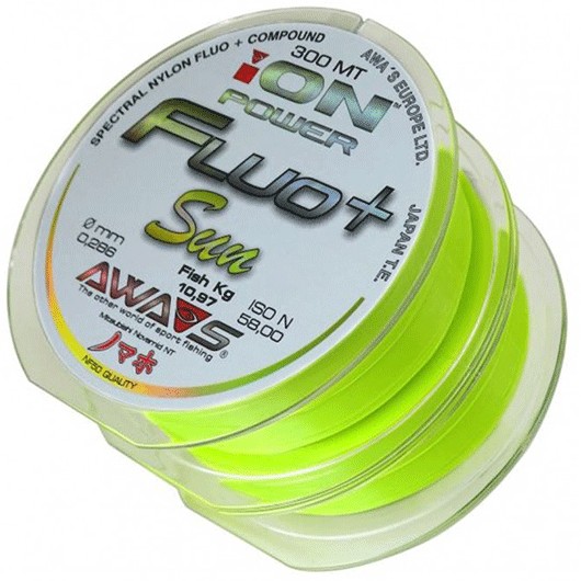 AWA-SHIMA ION POWER FLUO+ SUN 300M | NYLON DE PESCA