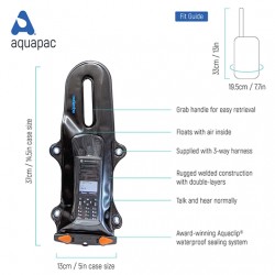 AQUAPAC PRO HARNESS WATERPROOF VHF RADIO CASE