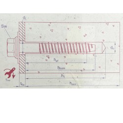 INDEX ANCLAJE FIJACIÓN DIRECTA A ROCA RECUBRIMIENTO SILVER RUSPERT CABEZA HEXAGONAL TH 7,5x80 Ø6