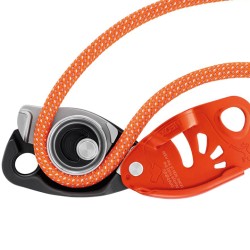 PETZL NEOX ORANGE | DESCENSOR ASEGURADOR ESCALADA