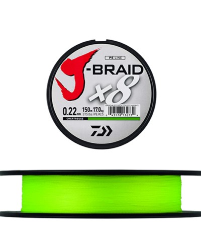 DAIWA TRENZADO J BRAID X8 150M CHARTREUSE