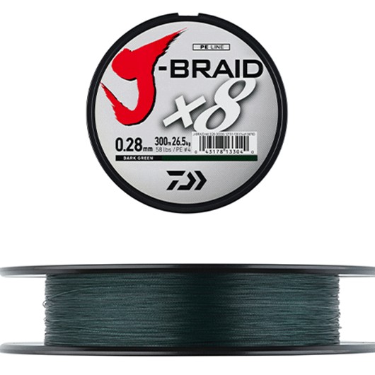 DAIWA TRENZADO J BRAID X8 300M VERDE