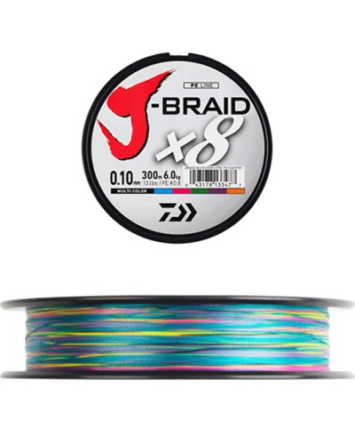 DAIWA TRENZADO J BRAID X8 300M MULTICOLOR