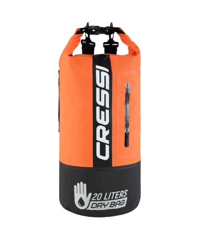 CRESSI MOCHILA DRY PVC 20L NEGRO / NARANJA