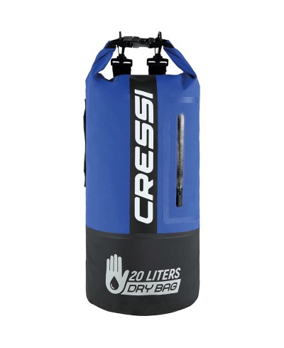 CRESSI MOCHILA DRY PVC 20L NEGRO / AZUL