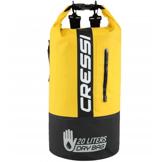 CRESSI MOCHILA DRY PVC 20L NEGRO / AMARILLO