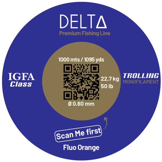 DELTA TROLLING 1000MT ORANGE