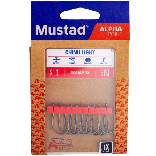 MUSTAD ANZUELO CHINU LIGHT 10021AP-TX