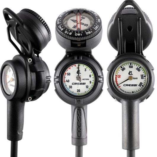 CRESSI CONSOLA 3 ELEMENTOS | MANÓMETRO | PROFUNDÍMETRO | COMPASS