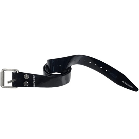 CRESSI CINTURON SILICONA HEBILLA MARSELLES | NEGRO BRILLANTE