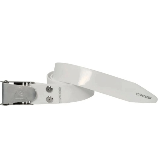 CRESSI CINTURON SILICONA HEBILLA INOX | BLANCO
