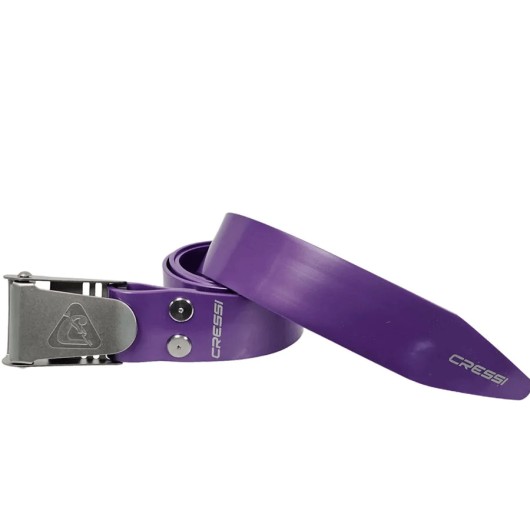 CRESSI CINTURON SILICONA HEBILLA INOX | LILA METAL