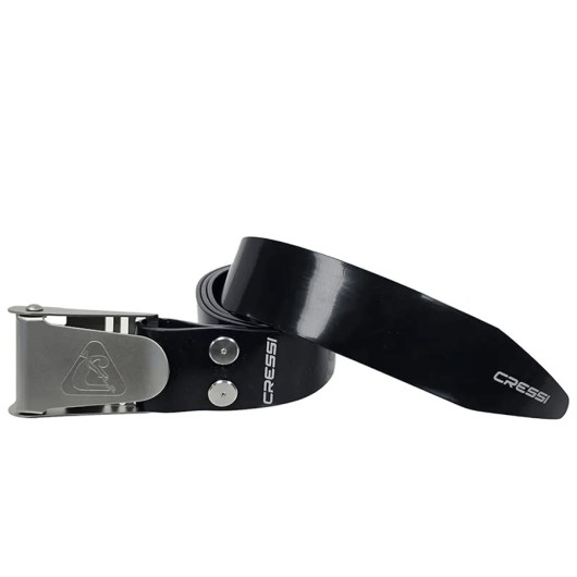 CRESSI CINTURON SILICONA HEBILLA INOX | NEGRO