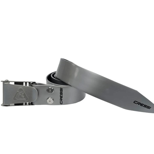 CRESSI CINTURON SILICONA HEBILLA INOX | GRIS METAL