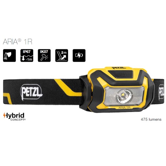 PETZL ARIA 1R | 475 LUMENS | LINTERNA FRONTAL