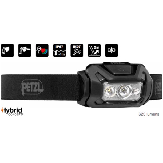 PETZL ARIA 2R | 625 LUMENS | BLACK | LINTERNA FRONTAL