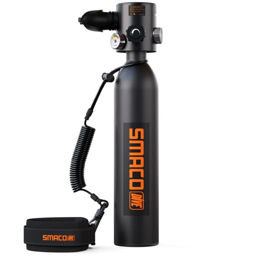 SMACO S500 0.7L | MINI SCUBA TANK | BLACK