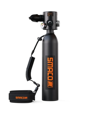SMACO S500 0.7L | MINI SCUBA TANK | BLACK