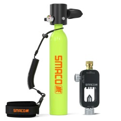 SMACO S300 0.5L CON ADAPTADOR PARA CARGA | MINI SCUBA TANK | YELLOW