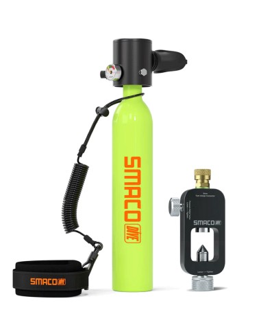 SMACO S300 0.5L CON ADAPTADOR PARA CARGA | MINI SCUBA TANK | YELLOW