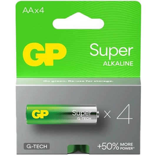 GP BATTERIES LR06 AA | SUPER ALCALINA | BLISTER 4UND.