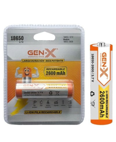 GEN-X 18650 | 2600mAh Li-ON| BATERIA RECARGABLE